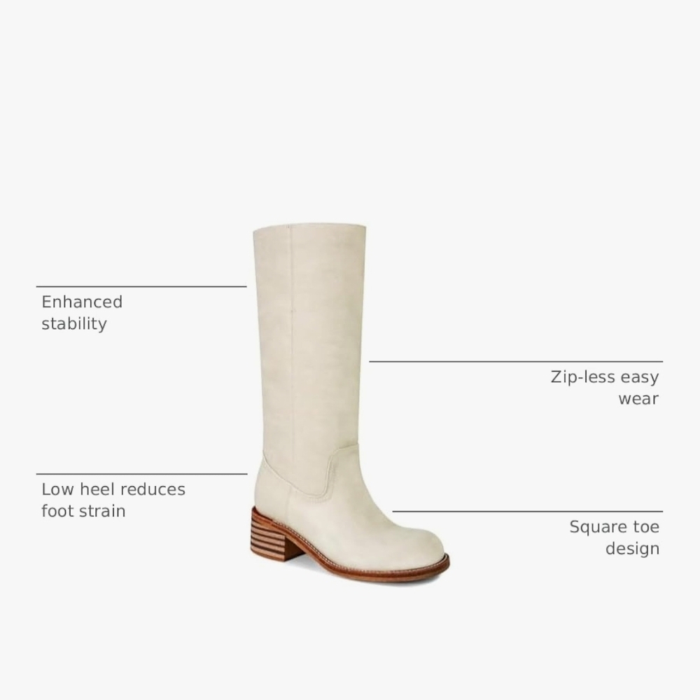 Elegant Cream Knee-High Boots